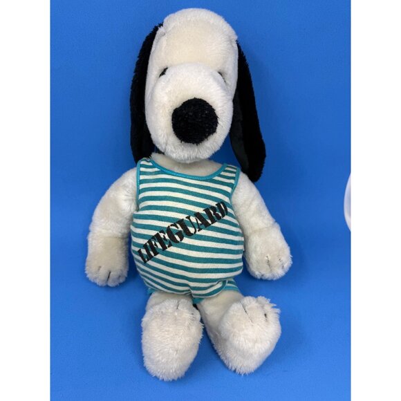 Peanuts Other - Vtg Snoopy Syndicate Inc Snoopy Doll 18" w/ Lifegaurd Suit + Collar Korea RARE
